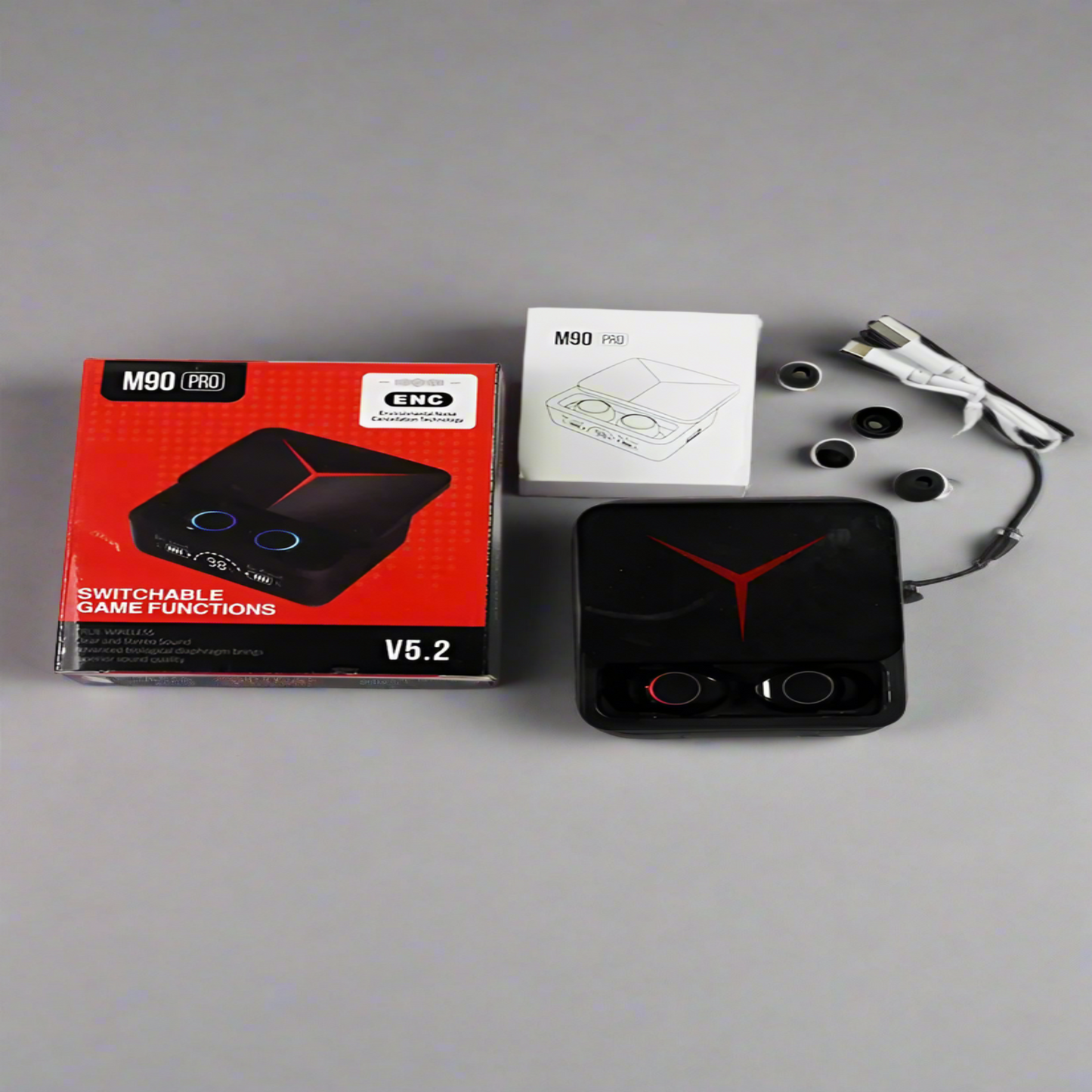 M90 Pro Wireless Earbuds – Gaming & Sports with Noise Cancellation