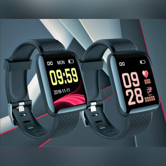 D116 Metal Sweat Free Smartwatch Intelligence Bracelet  (Black Strap, Size : Free Size)