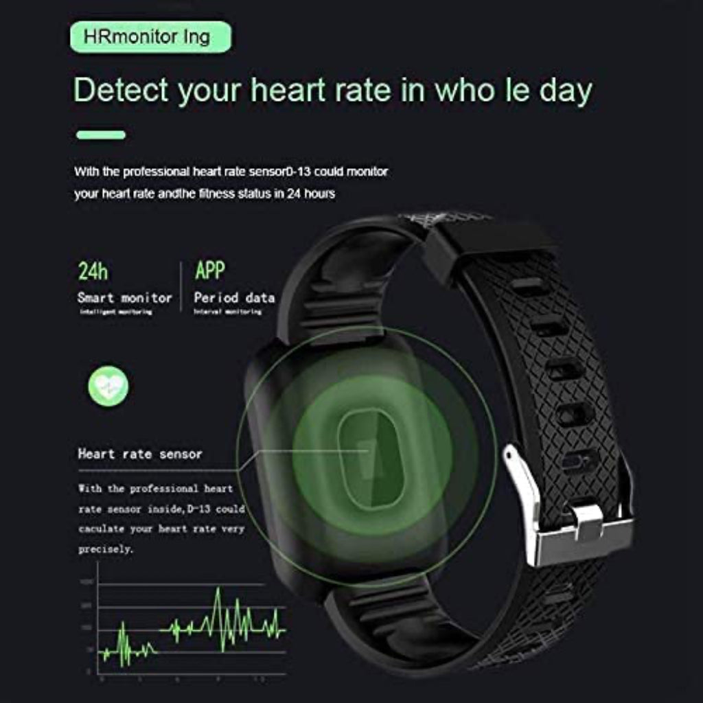 D116 Metal Sweat Free Smartwatch Intelligence Bracelet  (Black Strap, Size : Free Size)