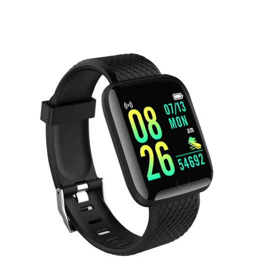 D116 Metal Sweat Free Smartwatch Intelligence Bracelet  (Black Strap, Size : Free Size)
