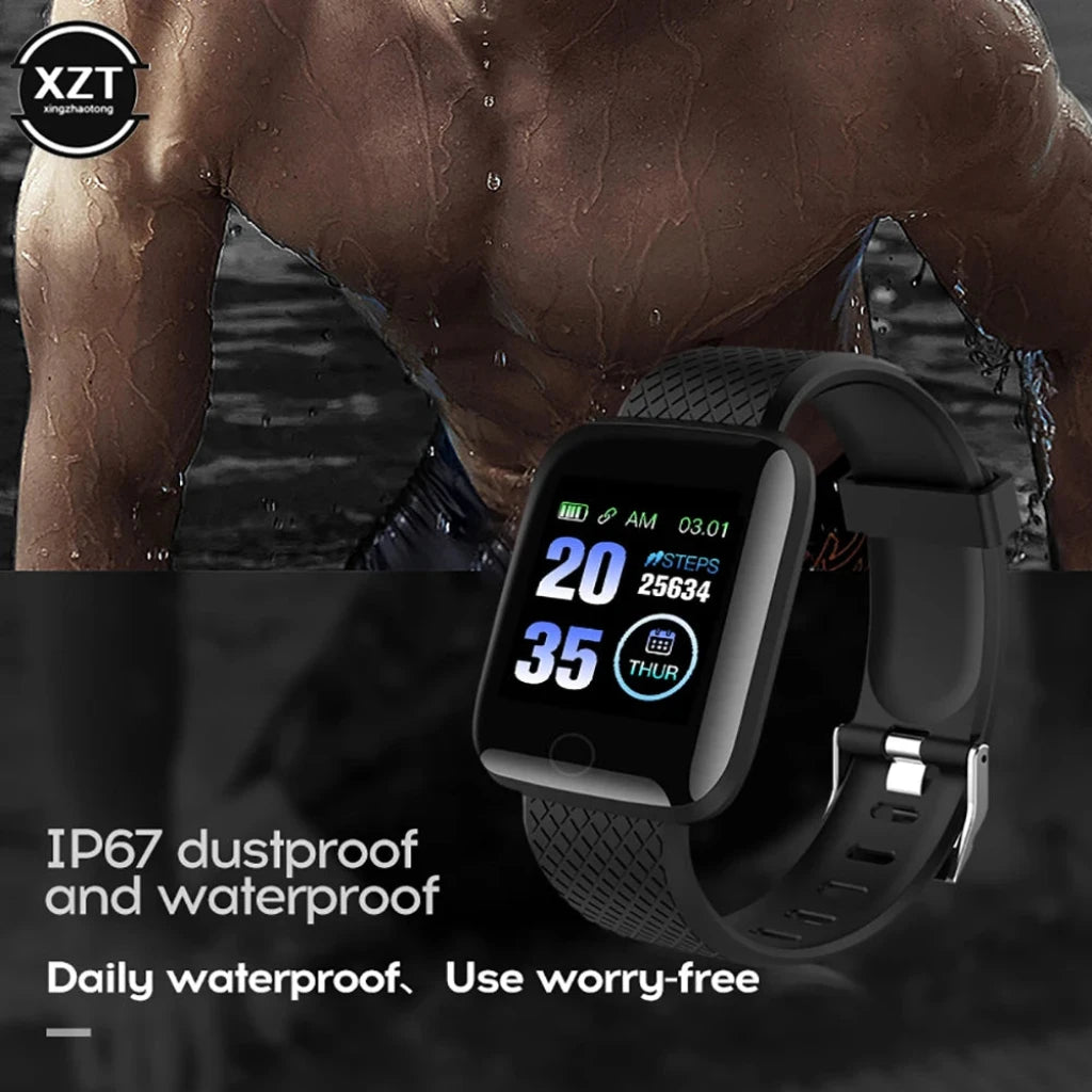 D116 Metal Sweat Free Smartwatch Intelligence Bracelet  (Black Strap, Size : Free Size)
