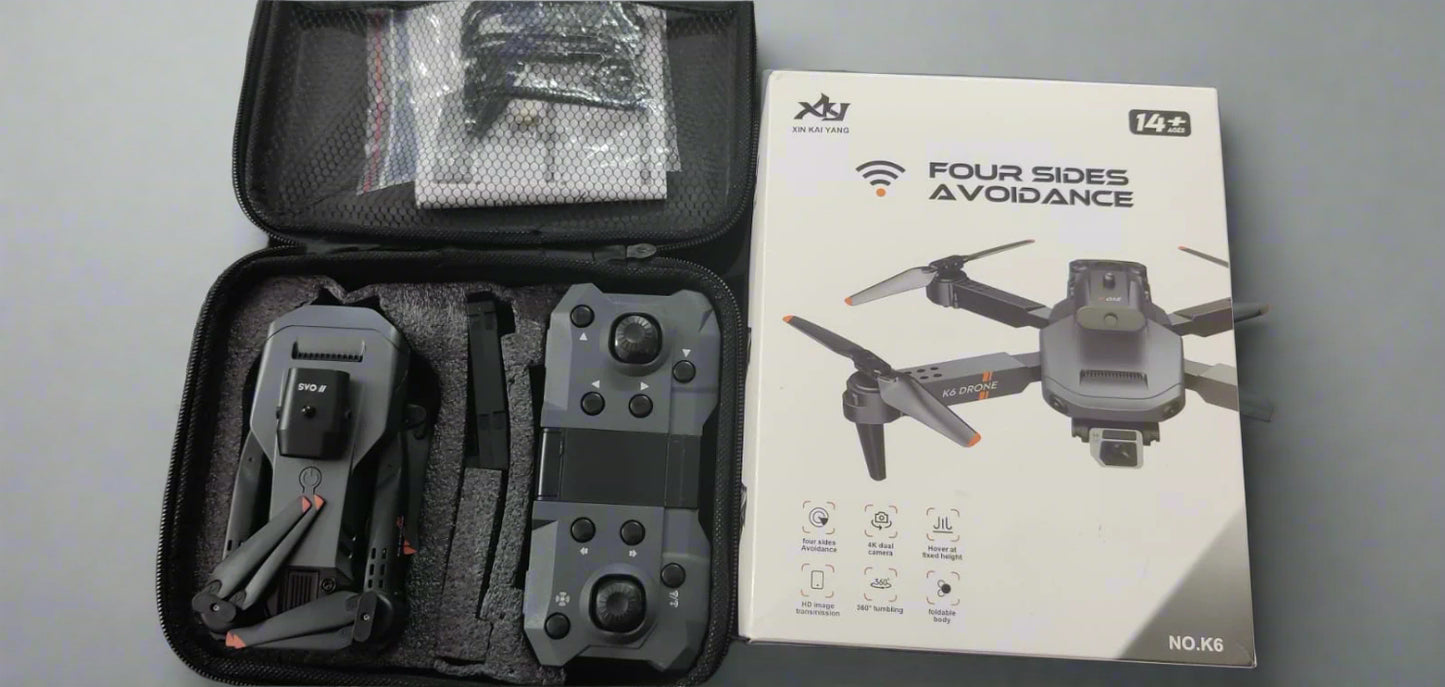 K6 Drone - 4K HD Camera, Four Side 360 Obstacle Avoidance, UAV Quadcopter
